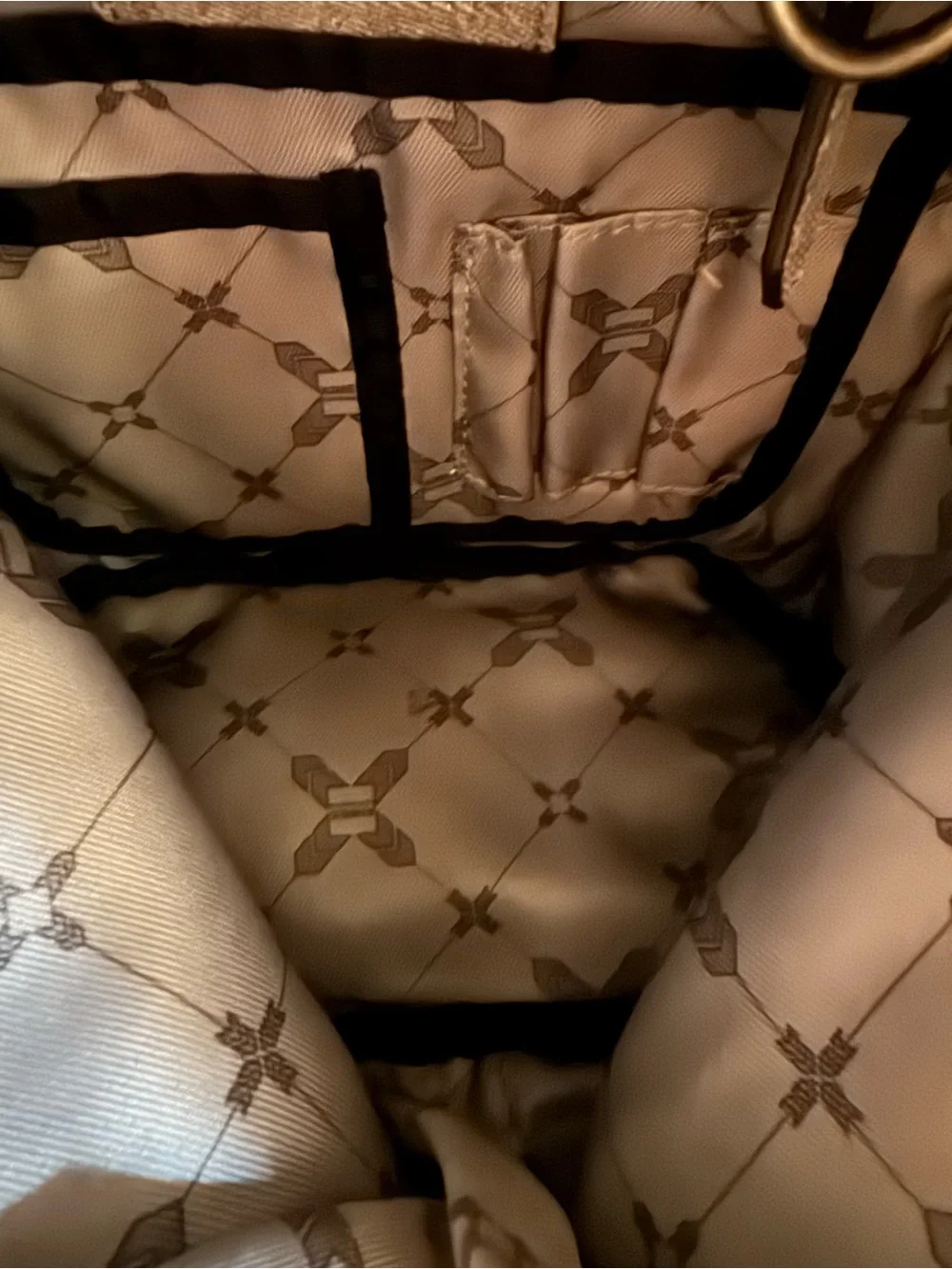 Aimee Kestenberg Metallic Rose Gold Leather Backpack with Center Zip